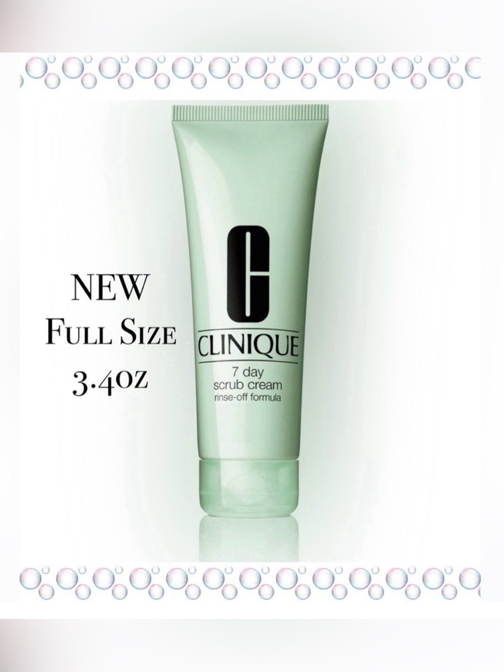 Clinique 7 Day Scrub Cream Rinse-Off Formula ~NEW~ 3.4oz Full Size $30 Value